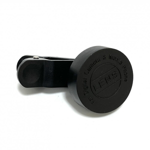 クリップ型セルカレンズ スマートフォンアクセサリー 広角 0.4倍 特殊レンズ lens 黒 4208