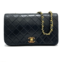 シャネル【CHANEL】マトラッセ 23 チェーンショルダーバッグ 黒 ブラック レディース ラムスキンレザー USED：B　17655_画像1