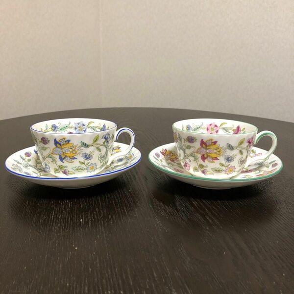 【英国製】MINTON Haddon Hall ハドンホール カップ&ソーサー　ペア