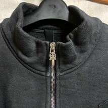 国内正規品　M Y NOTクロムハーツ　クロスパッチ　ハーフ　ジップ zip スウェット トレーナー プルオーバー パーカー　黒　ワイノット　黒_画像4