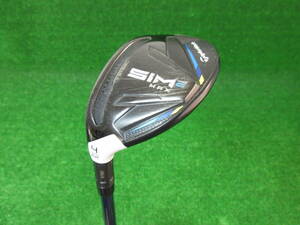 6916【TaylorMade】SIM2 MAX レスキュー レフティー U4 22度 TENSEI BLUE TM60(S)装着 ヘッドカバー付き シム ハイブリッド UT 4U H4 4H #4