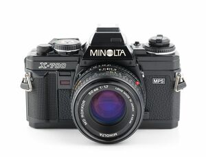 06020cmrk MINOLTA New X-700 + MD ROKKOR 50mm F1.7 MF一眼レフカメラ 標準レンズ MDマウント
