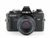 06022cmrk MINOLTA New X-700 + MD ROKKOR 50mm F1.7 MF一眼レフカメラ 標準レンズ MDマウント_画像1