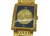 GIANNI VERSACE ヴェルサーチ 時計 メデューサ ゴールドカラー ヴィンテージ 2点セット_画像2