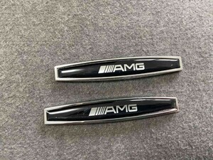 ★メルセデス・ベンツ BENZ AMG★105★ 金属ステッカー エンブレム デカール 2枚セット 車用装飾 両面テープで取付簡単 スクラッチを隠す