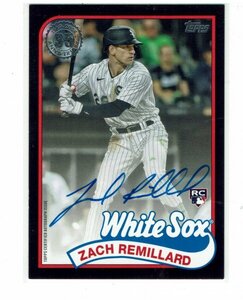 【ザカリー・レミラード/Zach Remillard】2024 MLB Topps Series1 1989 ブラック版 ルーキー直筆サインカード #89BA-ZR