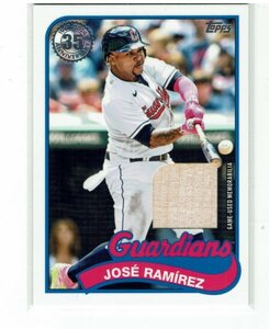 【Jose Ramirez/ホセ・ラミレス】2024 Topps Series1 レリック バットカード #89BR-JRA