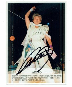 【AKINO】2007 BBM 女子プロレス TRUE HEART 99枚限定 直筆サインカード #33/99