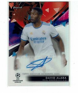 【David Alaba/ダヴィド・アラバ】2021-22 Topps Finest UEFA Champions League 直筆サインカード #BA-DA