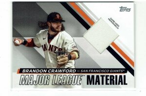 【Brandon Crawford./ブランドン・クロフォード】2024 Topps Series1 Major League Material ジャージーカード #MLM-BC