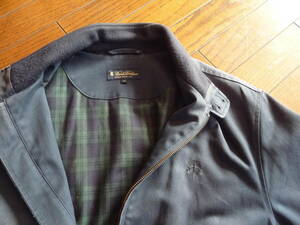 ブルックスブラザーズ　ネイビーコットンジップジャケット　Brooks Brothers　size M　裏地グリーンタータンチェック 