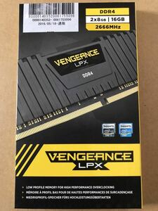 CORSAIR VENGEANCE DDR4-2666MHz デスクトップPC メモリー 8GB x2枚 計16GB