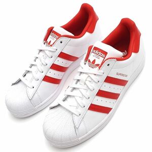 B0544S 未使用品 adidas/SUPERSTAR スニーカー 【サイズ：US9(27cm)】 ホワイト/レッド GZ3741 スーパースター アディダス