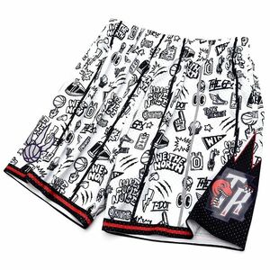 D04417 新品 Mitchell&Ness/トロントラプターズ ショートパンツ【サイズ：XL】ホワイト NBA バスケットボール ミッチェルアンドネス