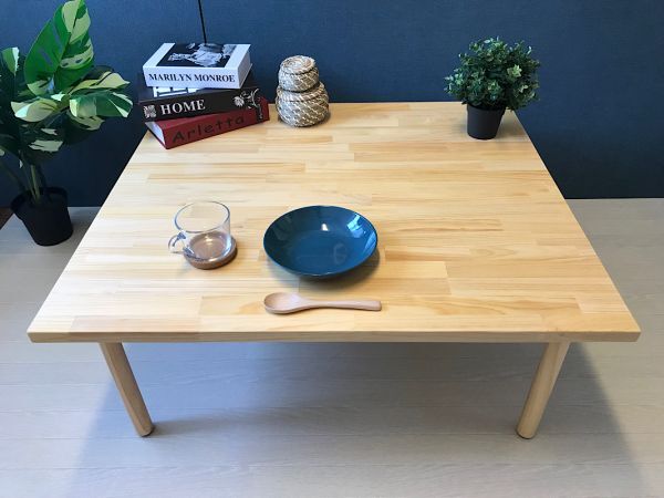 [Envío gratis] mesa baja rectangular 90 cm 80 cm 38 cm patas de madera atornilladas naturales de pino, trabajos hechos a mano, muebles, Silla, mesa, escritorio