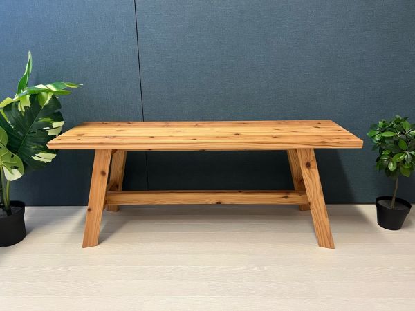 [Envío gratis] Silla taburete de banco de cedro simple 90 cm Cedro, trabajos hechos a mano, muebles, Silla, Silla, silla