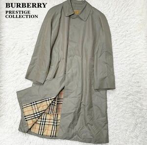 BURBERRY PRESTIGE COLLECTION バーバリー プレステージコレクション ノバチェック ライナー付シルクコート オリーブ 玉蟲 ヴィンテージ