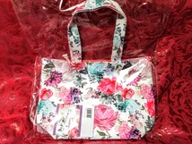 ３個　アロマーヌ・トートバッグ　かわいい　水彩画タッチ　カラフルな花々のおしゃれなプリント_画像4