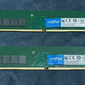 ①CRUCIAL DDR4-3200MHz 32GB (16GB×2) CT16G4DFS832A 動作確認済み デスクトップ用 PCメモリ