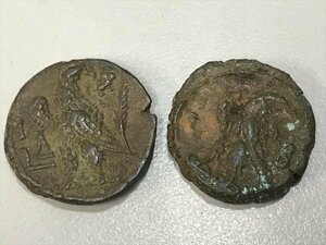 344「中古・収集品　エジプト帝国 硬貨　２枚　真贋・詳細不明」