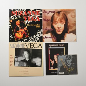 【SUZANNE VEGA】LP/シングル 4枚セット Solitude Standing/Live in London 1986/スザンヌヴェガ レコード 孤独 街角の詩 洋楽 アメリカ US