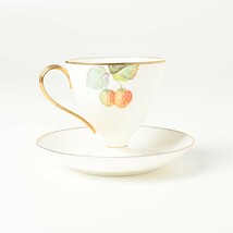 Noritake 苺文 金彩 ハンドペイント A.Hiroshi サイン入 カップ&ソーサー ボーンチャイナ ノリタケ HAND PAINTED 高級磁器 洋食器_画像3