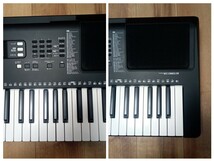 YAMAHA ヤマハ 電子キーボード PSR-E363 2019 年製 ポータブルキーボード　譜面立て　ACアダプター　中古品　_画像4