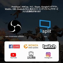 YouTube Live、OBS、ニコ生等多数利用可