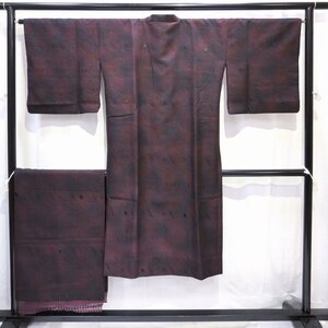 正絹・輪奈ビロード・着物・和装コート・ショール付・No.200701-0472・梱包サイズ60