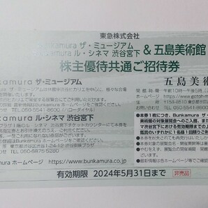 在庫9 ★ミニレターかネコポス発送 bunkamura ザ・ミュージアム bunkamura ル・シネマ 渋谷宮下 五島美術館 株主優待 共通ご招待券【0321】の画像1