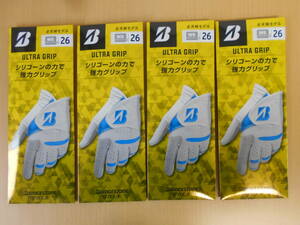 ★ 2022 ★ Ultra Grip ★ Bridgestone Golf ★ GLG25 ★ 26 см ★ 4 штуки ★ White/Silver ★ New ★