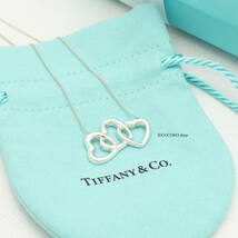 【美品】ティファニー TIFFANY＆Co. トリプル オープン ハート ネックレス AG925_画像2