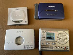 Panasonic RQ-SX60 Victor MDウォークマンAIWA カセットウォークマン アイワ PX 380 aiwa STEREO CASSETTE PLAYER PX380 TP-S90 ジャンク品