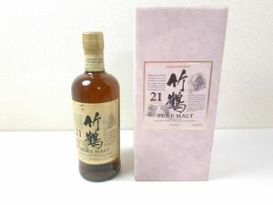 【未開栓】NIKKA PURE MALT WHISKY ニッカ ピュアモルト ウイスキー 竹鶴 21年 700ml 43% お酒 古酒 箱あり IK