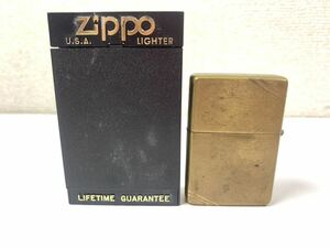 ZIPPO ジッポー オイルライター ゴールドカラー ダイアゴナルライン ケース付 現状品 発火不可 KD