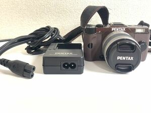 PENTAX ペンタックスQ10 デジタルカメラ ブラウン 本体 充電器 通電確認済み KD