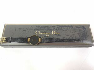 【不動】Christian Dior レディース 腕時計 46-153 2針 クリスチャンディオール クォーツ レザー K