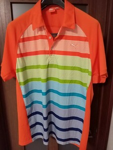 中古品　半袖ポロシャツ　プーマ　オレンジ　US XXL