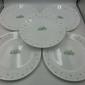 G【MK4-38】【80サイズ】▲CORELLE/コレール/プレート/5枚セット/直径 約26㎝/外箱無し/※1枚に汚れありの画像1