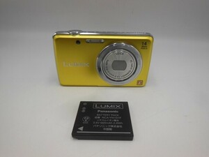 JS【セ4-55】【60サイズ】▲パナソニック/LUMIX DMC-FH6 デジタルカメラ イエロー/通電可/ジャンク扱い/※傷・汚れ有