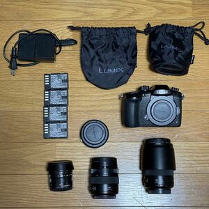 Panasonic LUMIX DC-GH5 ミラーレス一眼+大口径レンズ3本 デジタルカメラ