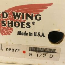 RED WING レッドウィング アイリッシュセッター ブラック 5ハーフ レザー 紐なし ブーツ 革靴 モックトゥ 08872 トレッキングシューズ_画像7