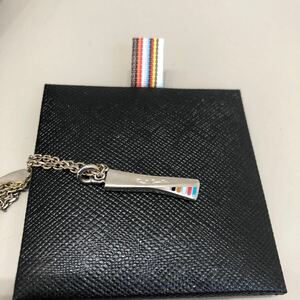 Paul Smith ポールスミス ネックレス シルバー アクセサリー 箱付き ペンダント メンズ 紳士 シンプル