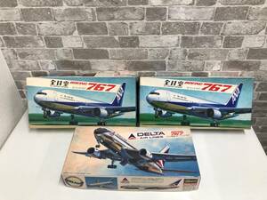 ★未組立★ 1/200 Hasegawa ハセガワ ボーイング767 Lc13 Lc14 全日空 デルタ航空 AIRLINE 2種3点 まとめて プラモデル