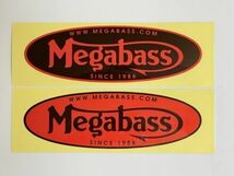 Megabass メガバス　ステッカー ２枚セット　15cm×5cm_画像1