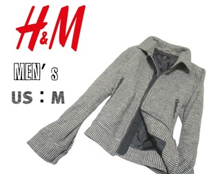 メンズ海外M◇H&M◇千鳥柄ウールジャケット