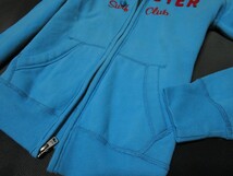 レディースS◇HOLLISTER◇ZIPパーカー ターコイズブルー_画像3