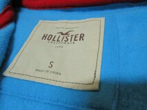 レディースS◇HOLLISTER◇ZIPパーカー ターコイズブルー_画像4