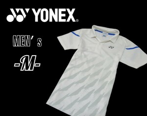 メンズM◇YONEX◇半袖ポロシャツ 白