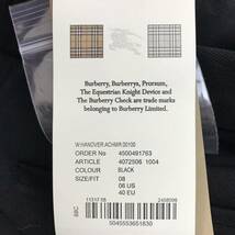 h69 未使用 タグ付き BURBERRY バーバリー 2017 ウール パンツ ボトムス プレス スラックス ブラック 黒 フォーマル ビジネス UK8 正規品_画像9